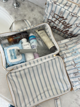 Load image into Gallery viewer, Western Blues Striped - Clear Coat Toiletry Case