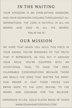 Load image into Gallery viewer, In the Waiting | Christian Necklace | Gift | Psalm 145:13