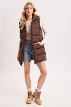 Load image into Gallery viewer, Hooded Zipper Down Vest