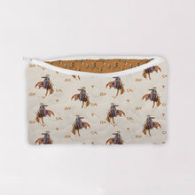 Load image into Gallery viewer, Casey Cowgirl Linen Quilted Makeup Bag