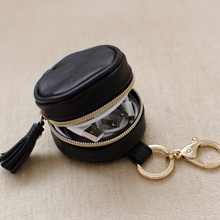 Load image into Gallery viewer, Black Diaper Bag Charm Pod Keychain