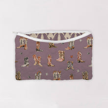 Load image into Gallery viewer, Thunderbird Boots Purple Quilted Makeup Bag