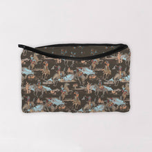 Load image into Gallery viewer, Birdie Charcoal Quilted Makeup Bag