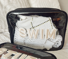 Load image into Gallery viewer, Swim Clear XL - Black w Beige Rolled Patches