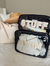 Load image into Gallery viewer, Swim Clear XL - Black w Beige Rolled Patches