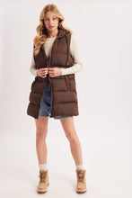 Load image into Gallery viewer, Hooded Zipper Down Vest