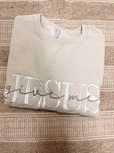 Load image into Gallery viewer, Embroidered Give Me Jesus SAND Sweatshirt ORIGINAL
