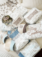 Load image into Gallery viewer, Western Blues Striped - Clear Coat Toiletry Case