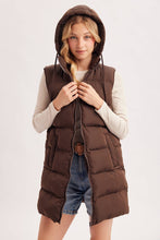 Load image into Gallery viewer, Hooded Zipper Down Vest
