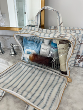 Load image into Gallery viewer, Western Blues Striped - Clear Coat Toiletry Case