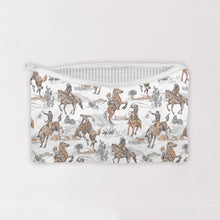 Load image into Gallery viewer, Birdie Cowgirl Neutral Quilted Makeup Bag