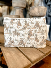 Load image into Gallery viewer, Birdie Cowgirl Neutral Quilted Makeup Bag