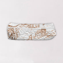Load image into Gallery viewer, Buffalo Toile Brown Quilted Hot Tools Bag