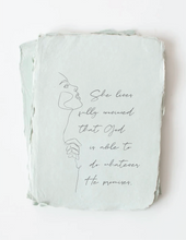 Load image into Gallery viewer, "She Lives Convinced God..." Religious Greeting Card