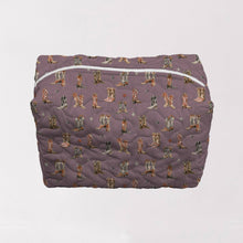 Load image into Gallery viewer, Thunderbird Boots Purple Quilted Makeup Bag