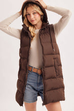 Load image into Gallery viewer, Hooded Zipper Down Vest