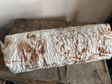 Load image into Gallery viewer, Buffalo Toile Brown Quilted Hot Tools Bag
