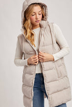 Load image into Gallery viewer, Hooded Zipper Down Vest
