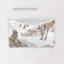 Load image into Gallery viewer, Birdie Cowgirl Neutral Quilted Makeup Bag