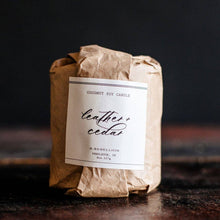Load image into Gallery viewer, Leather + Cedar Candle 8 oz.