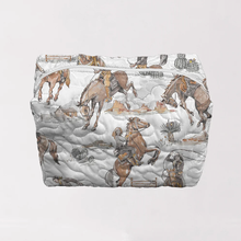 Load image into Gallery viewer, Birdie Cowgirl Neutral Quilted Makeup Bag