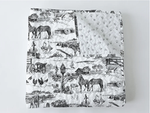 Load image into Gallery viewer, Aledo Toile Black Baby Blanket