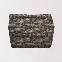 Load image into Gallery viewer, Birdie Charcoal Quilted Makeup Bag
