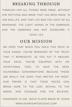 Load image into Gallery viewer, Breaking Through | Christian Necklace Jesus | John 1:3