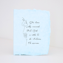 Load image into Gallery viewer, "She Lives Convinced God..." Religious Greeting Card