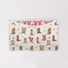 Load image into Gallery viewer, Thunderbird Boots Sand Quilted Makeup Bag
