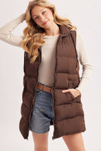 Load image into Gallery viewer, Hooded Zipper Down Vest
