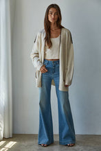 Load image into Gallery viewer, Knit Sweater Contrast Stitch Open Cardigan
