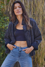 Load image into Gallery viewer, Long Sleeve Quilted Knit Mineral Washed Jacket
