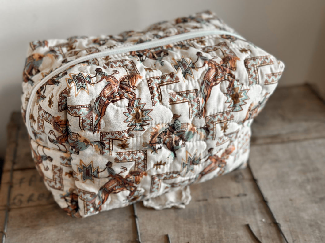 Kit Purple Quilted Makeup Bag