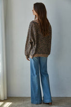 Load image into Gallery viewer, Knit Sweater V-Neck Animal Print Cardigan
