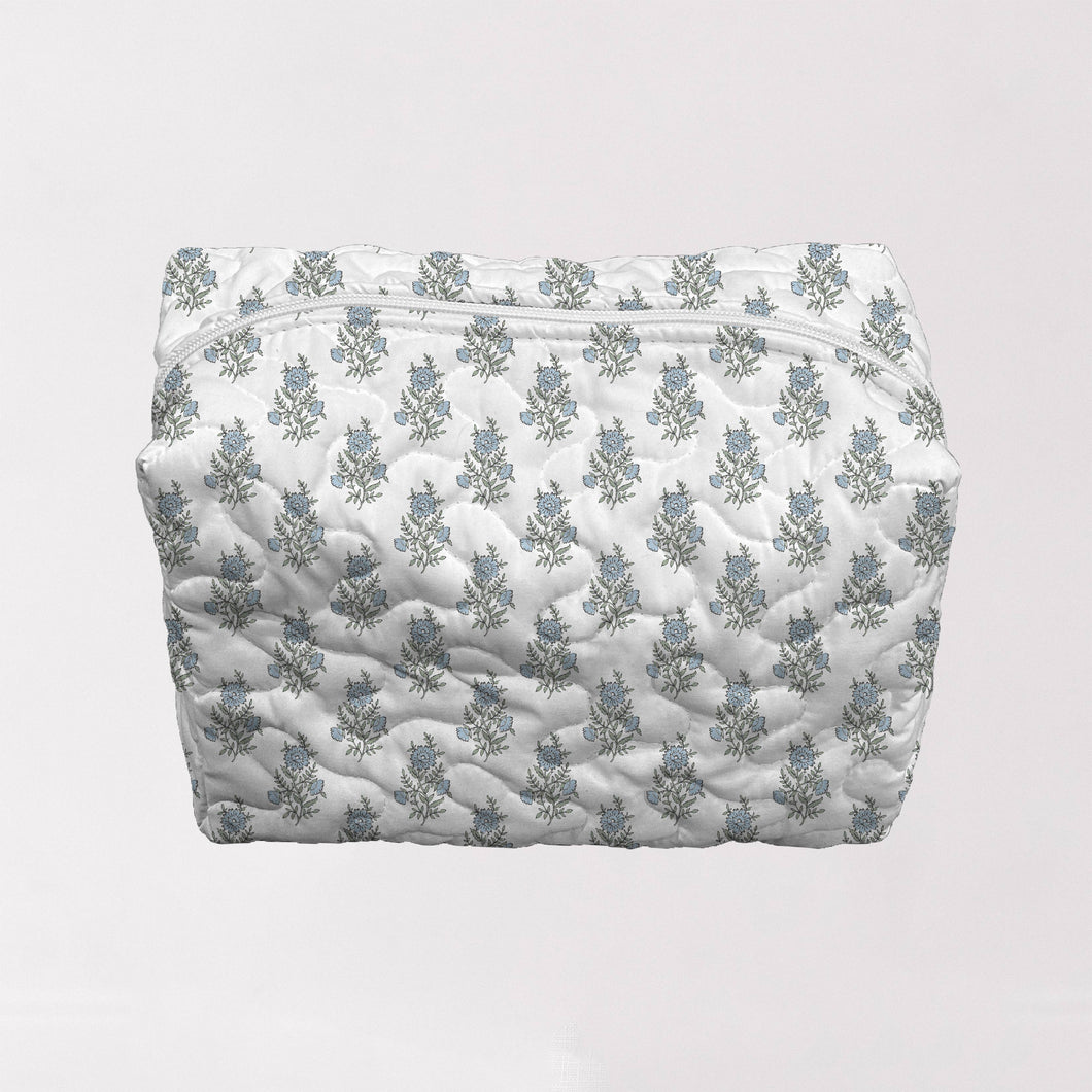 Claire Blue Makeup Bag