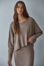 Load image into Gallery viewer, Knit Sweater Ribbed Round Neck Long Sleeve Top
