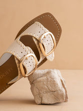 Load image into Gallery viewer, The Tivoli Bone | Fun Double Buckle Sandal

