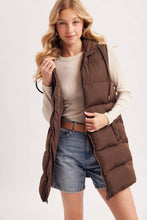 Load image into Gallery viewer, Hooded Zipper Down Vest

