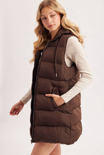 Load image into Gallery viewer, Hooded Zipper Down Vest
