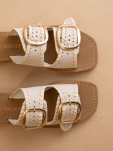Load image into Gallery viewer, The Tivoli Bone | Fun Double Buckle Sandal
