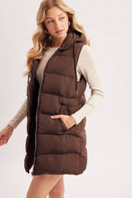 Load image into Gallery viewer, Hooded Zipper Down Vest
