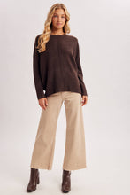 Load image into Gallery viewer, CENTER SEAM OVERSIZED KNIT SWEATER
