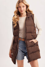 Load image into Gallery viewer, Hooded Zipper Down Vest
