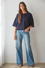Load image into Gallery viewer, Knit Sweater Quarter Sleeve Button Up Cardigan Top
