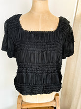 Load image into Gallery viewer, Black Ruffle Top
