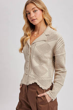 Load image into Gallery viewer, Button Down Crochet Knit Cardigan
