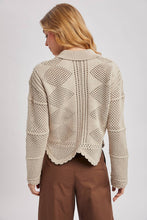Load image into Gallery viewer, Button Down Crochet Knit Cardigan
