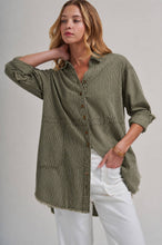 Load image into Gallery viewer, Pin Stripe Linen Top
