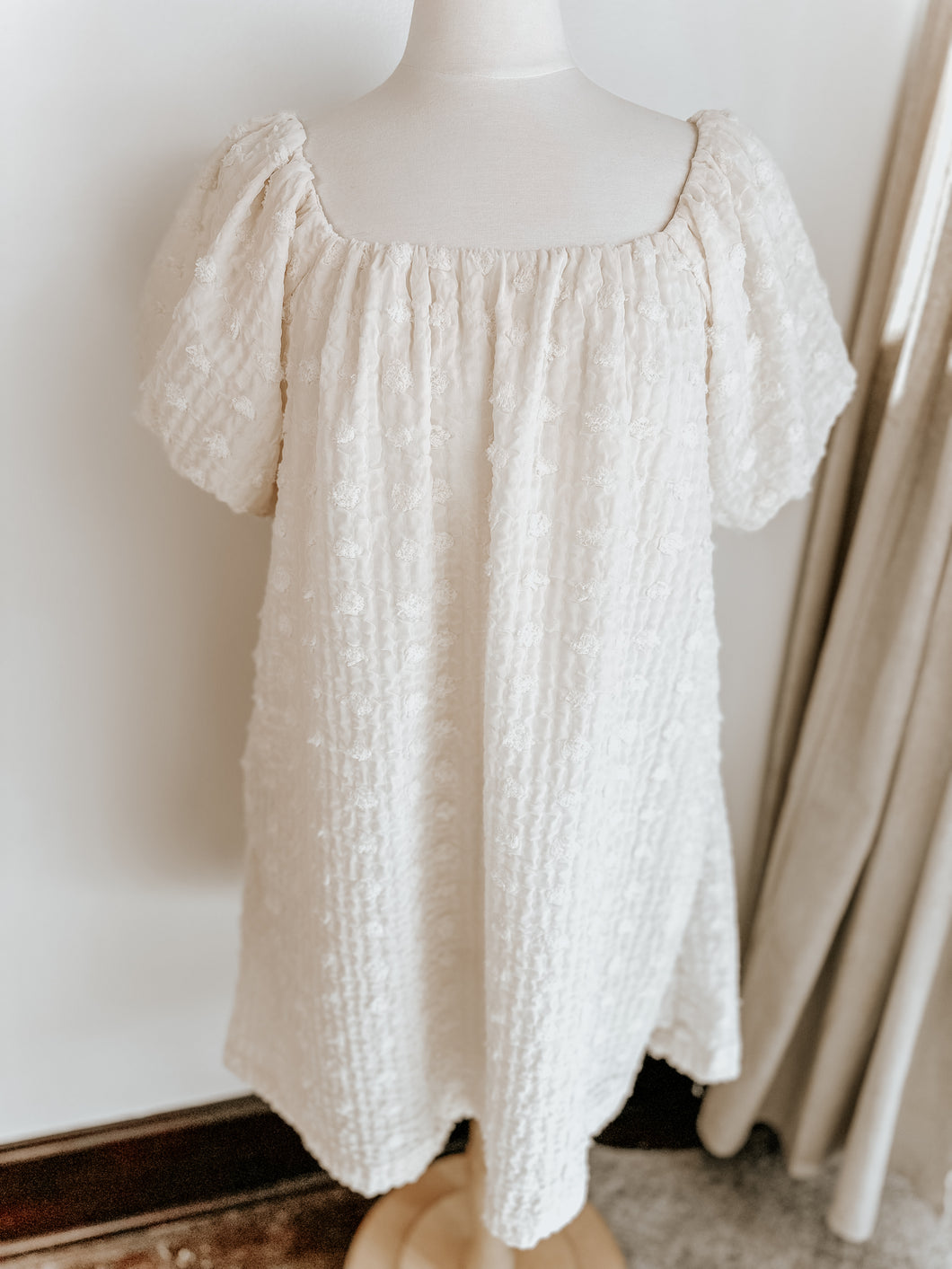 Textured Cream Dress